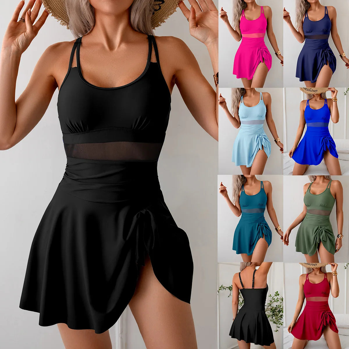 Women's Polyester Elastane Blend One-Piece Swimsuit With Stretch Fabric For Sculpting Fit And Quick-Dry Fade-Resistant