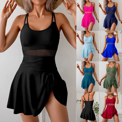 Women's Polyester Elastane Blend One-Piece Swimsuit With Stretch Fabric For Sculpting Fit And Quick-Dry Fade-Resistant