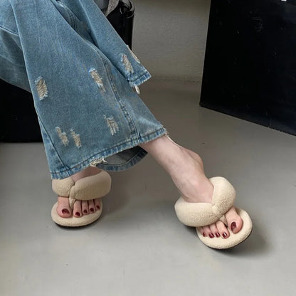 Bailamos 2025 Summer Women Slipper Fashion Narrow Band Ladies Slip On Flip Flop Low Wedge Heel Outdoor Dress Slides Mujer