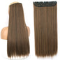 Heat-Resistant Clip-In Hair Extensions Five Clips for Dark Hair