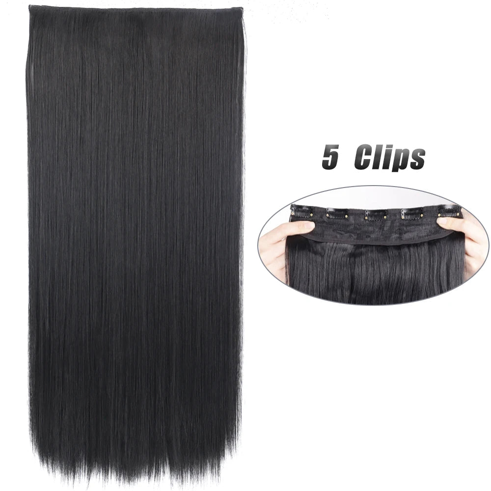 Voluminous Clip-In Hair Extensions 80cm For Fuller Long Hair Look
