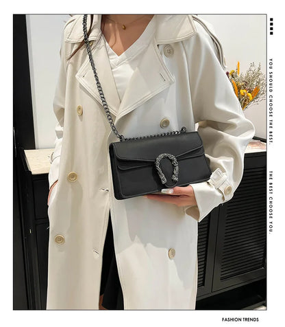 Square Crossbody Bag with Chain Strap for Women Durable Lightweight