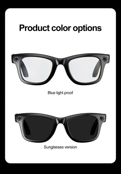 Smart Glasses  Recording Videos AI Photo Recognition Answer Translation 260mAh Large Battery IP65 Waterproof Bluetooth Glasses