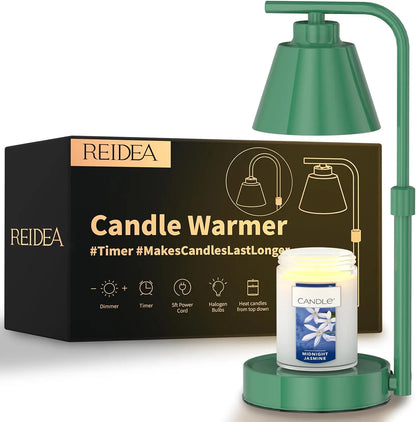 Candle Warmer Lamp with Timer- Dimmable Electric Wax Melt Warmer, Lamp Candle Warmer 110v US Plug