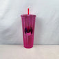 2026 Luxury Diamond Cold Cup Tumbler with Straw | Double Wall Iced Coffee Cup | Starbucks-Style Reusable Cup