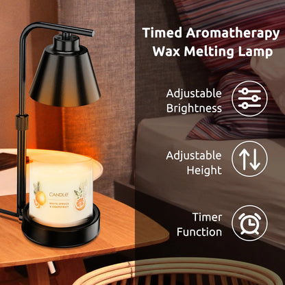 Candle Warmer Lamp with Timer- Dimmable Electric Wax Melt Warmer, Lamp Candle Warmer 110v US Plug