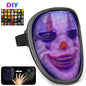 LED Mask Gesture Sensing RGB Full Color Variable Face DIY Photo Animated Editing Maske Halloween Gift For Party Rave