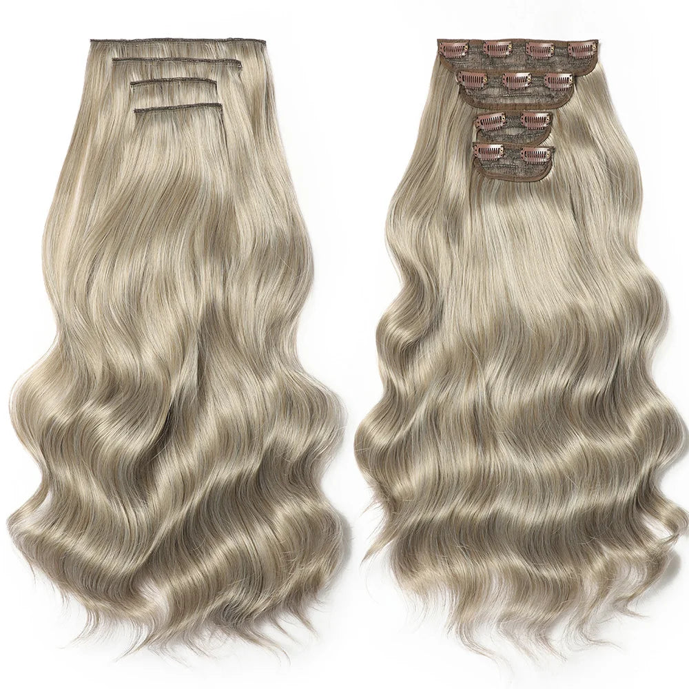 Voluminous Clip-In Hair Extensions 22 Inch Set for Length and Volume