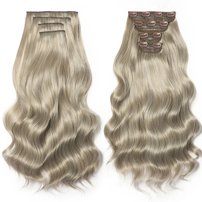 Voluminous Clip-In Hair Extensions 22 Inch Set for Length and Volume