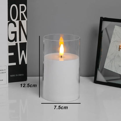 Flameless Candle Set with Remote Timer for Weddings and Parties