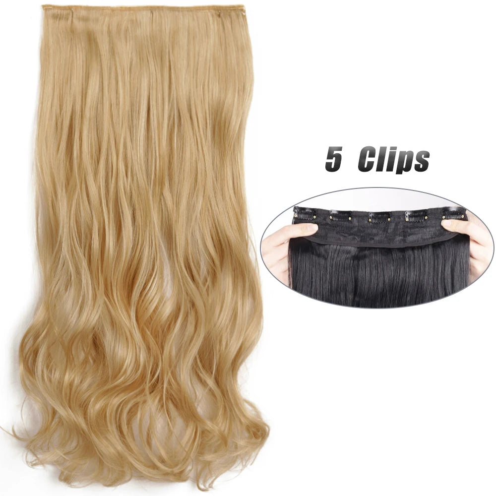 Wavy Clip In Hair Extensions Five Clip Set for Fuller Waves