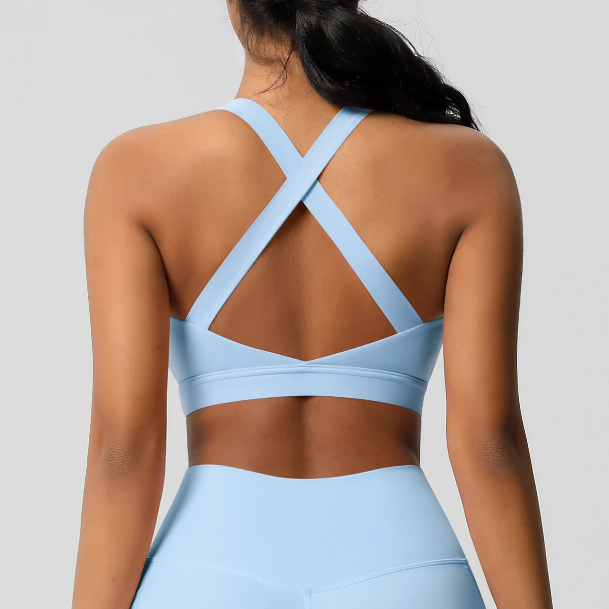 Women’s Yoga Bra Crop Top Nylon Elastane Supportive Sling Back