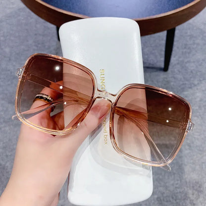 Oversized Sunglasses with Mirrored Gradient UV400 Lenses for Women