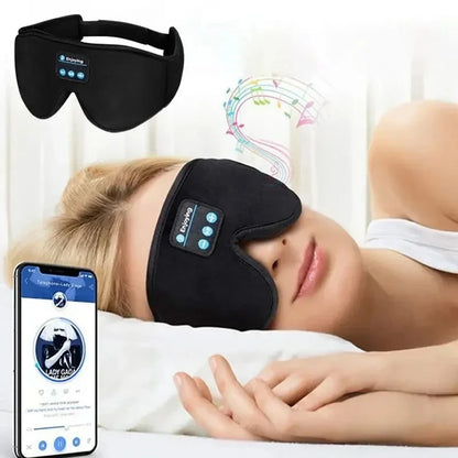 Bluetooth Soft Cotton Eye Mask Headphones With Built In HD Speaker For Deep Sleep And Relaxation