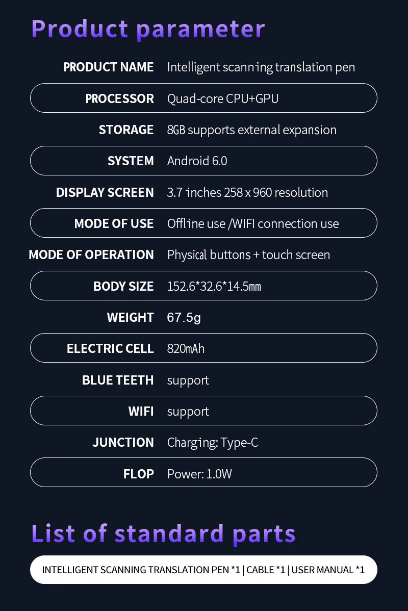 Translation Pen Scanner AI Translator For Multilingual Text