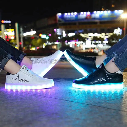 Designer Luminous Usb Charge Women Led Glowing Girls Sneakers Kids Light Up Shoes Led Slippers Shoes
