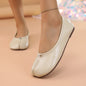 2025 Women's Leather Toe Separator Loafers Flat Comfortable Slip-On Breathable Casual Shoes