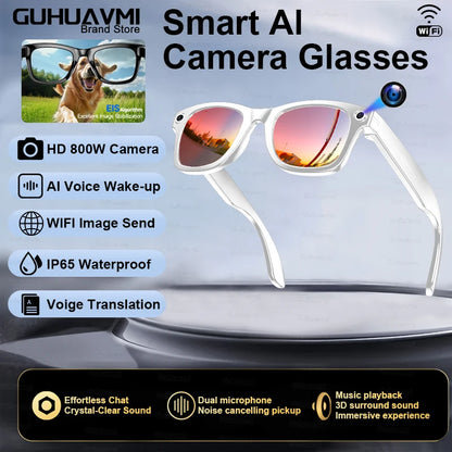 Titanium Frame Sunglasses With Camera Instant Translation On The Go