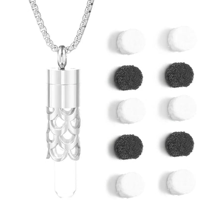 Women’s Diffuser Necklace Stainless Steel Bottle Oil Storage