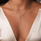 Minimalist Necklace Y Shaped Collarbone Double Layer for Daily Wear