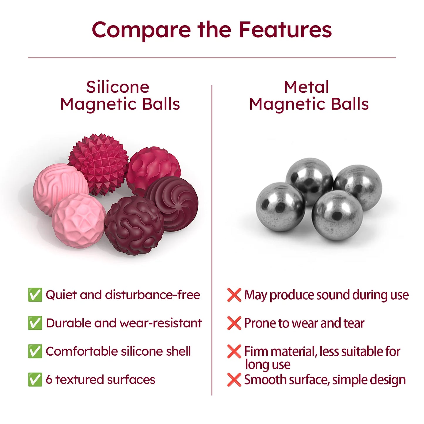 Silicone Magnetic Fidget Balls For Anxiety Relief And Calming