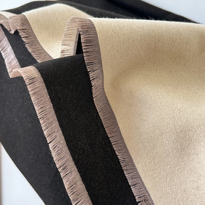Luxury Thick Blanket Shawl - Winter Warm Print Imitation Cashmere Scarf Wrap Pashmina