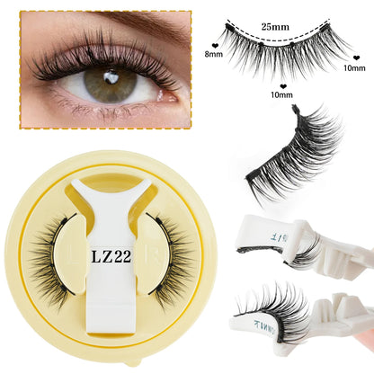 Magnetic Eyelashes 3D Mink - Reusable False Lashes Set with Tweezers Tool