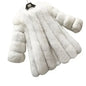 Luxe Faux Fur Jackets for Women Long Puff Sleeve Woman Coat Solid Short Warmth Outerwear Clause Ladies Elegant Streetwear