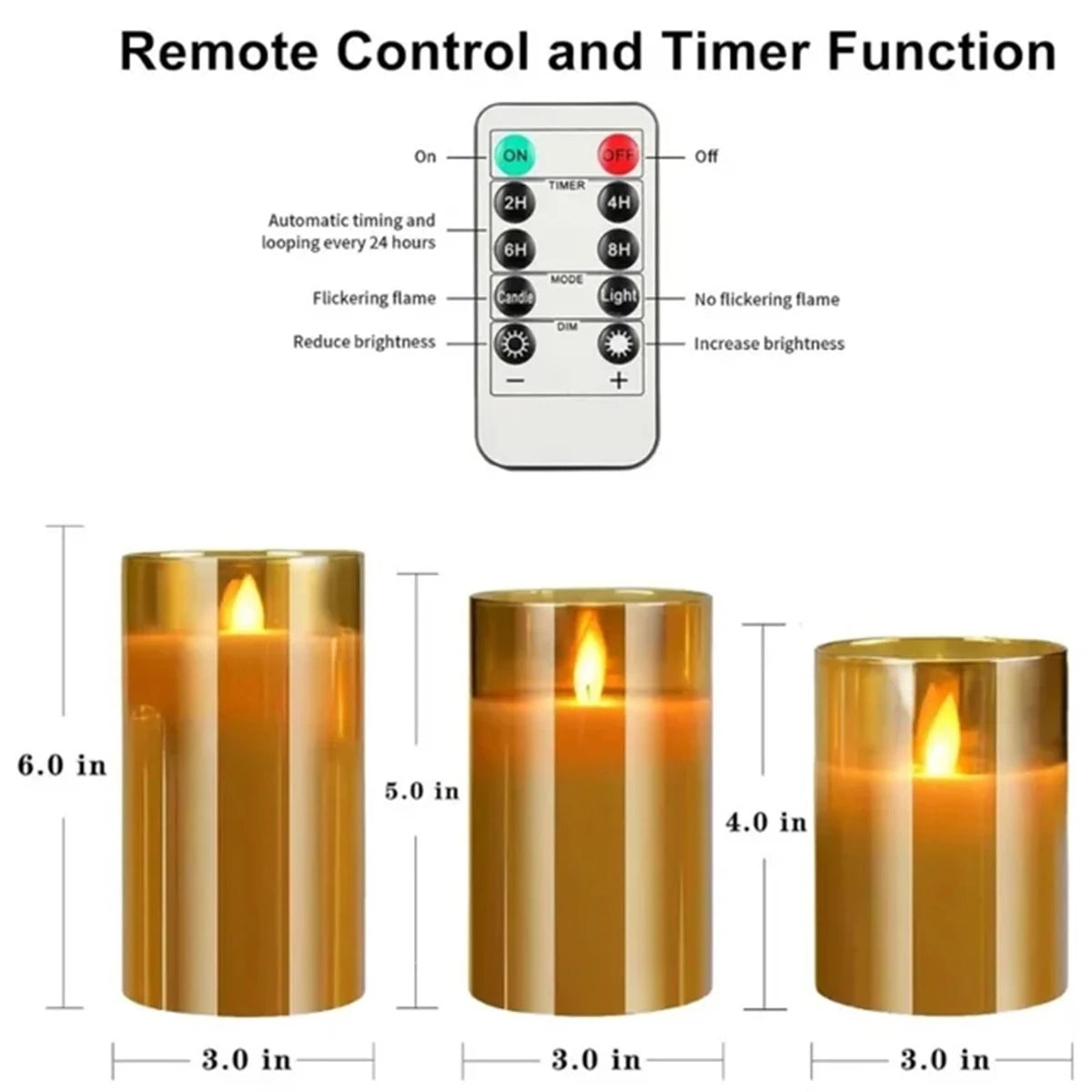 Flameless LED Candle Lights With Remote Control - Realistic Flicker, Safe Home Ambience