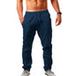 Men's Linen Pants With Wide Leg And Loose Fit With Drawstring Waist For Lightweight Breathable Comfort