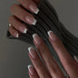24Pcs French Tip Handmade Press On Nails Minimalist Solid Color Fake Nails Medium Square Full Cover Press On Nail Tips With Glue