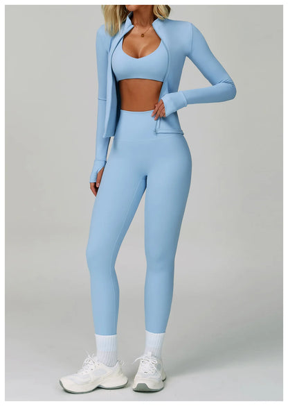 2-3PCS Yoga Suit Women Tracksuit Sports Bra High Waist Leggings Shorts Outfit Gym Set Fitness Push Up FITNESS REVOLUTION