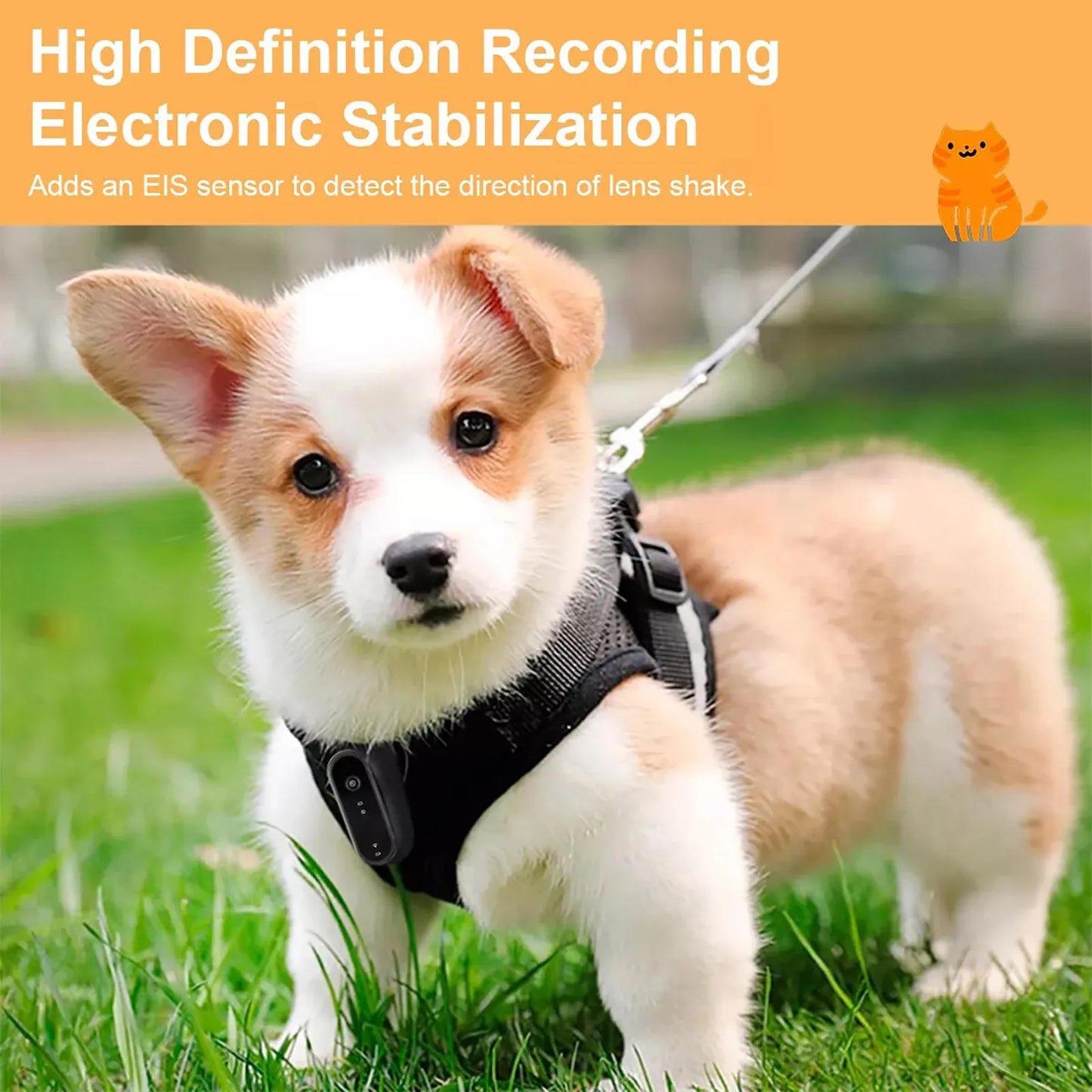 2-in-1 Pet Camera Collar - The ultimate fusion of pet POV and home security. Wireless Pet Dog Cat Collar Camera 120 Degree Wide Angle Pet Sports Action Camera Monitor For Video Records Indoor Outdoor 32GB