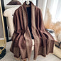 Sun-Protective Hijab Scarf with Golden Thread Accents for Styling