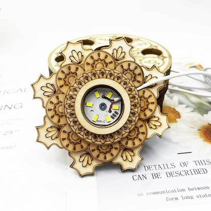 Lotus-shaped LED accent light with layered petal design