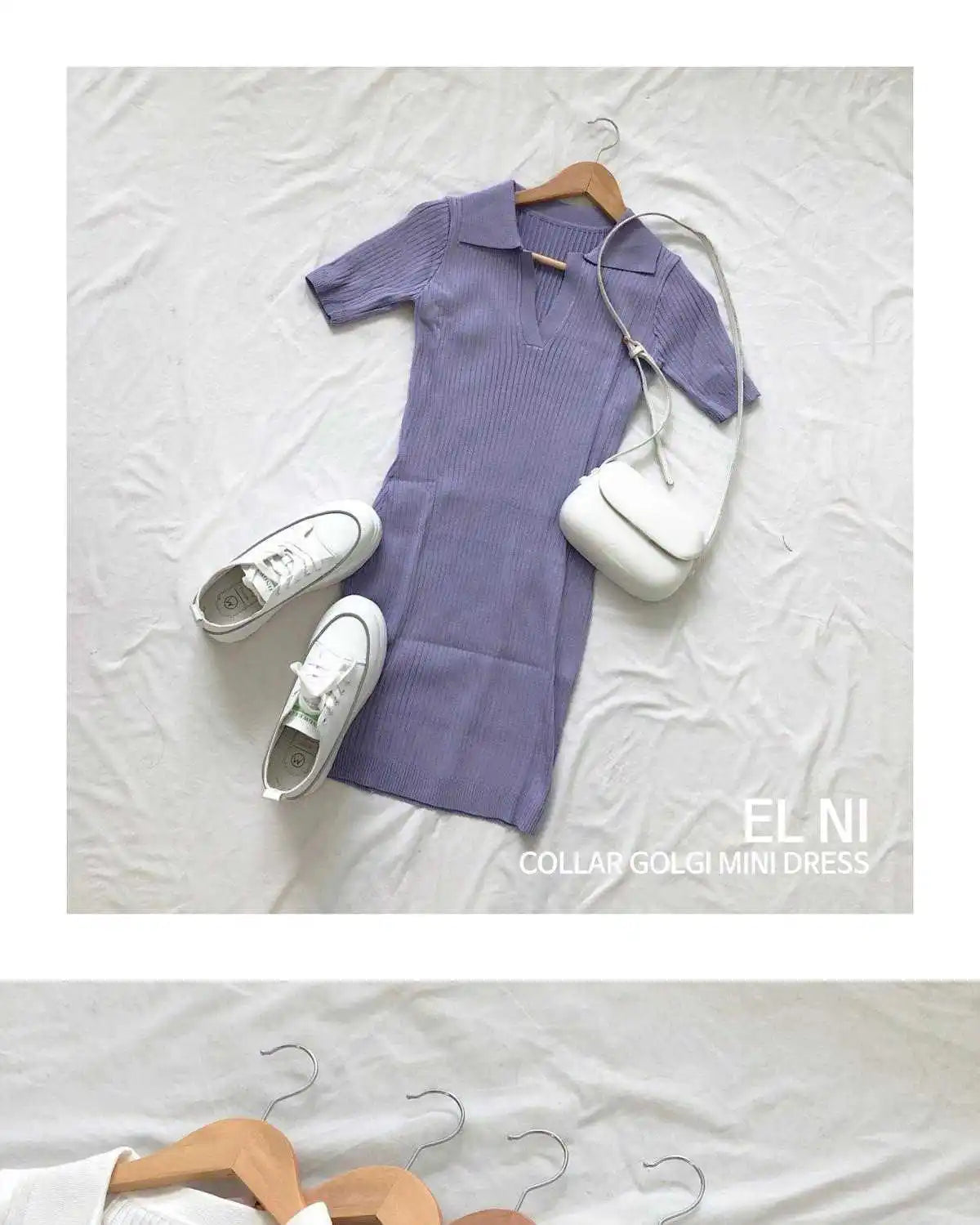 Breathable Dress with V-Neck and Empire Waist Knee Length for Effortless Daytime Style
