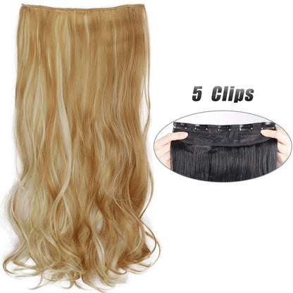 Wavy Clip In Hair Extensions Five Clip Set for Fuller Waves