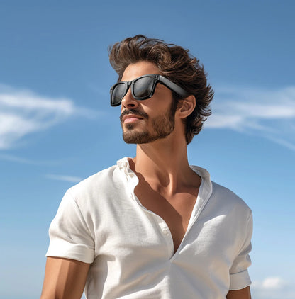 Titanium Frame Sunglasses With Camera Instant Translation On The Go