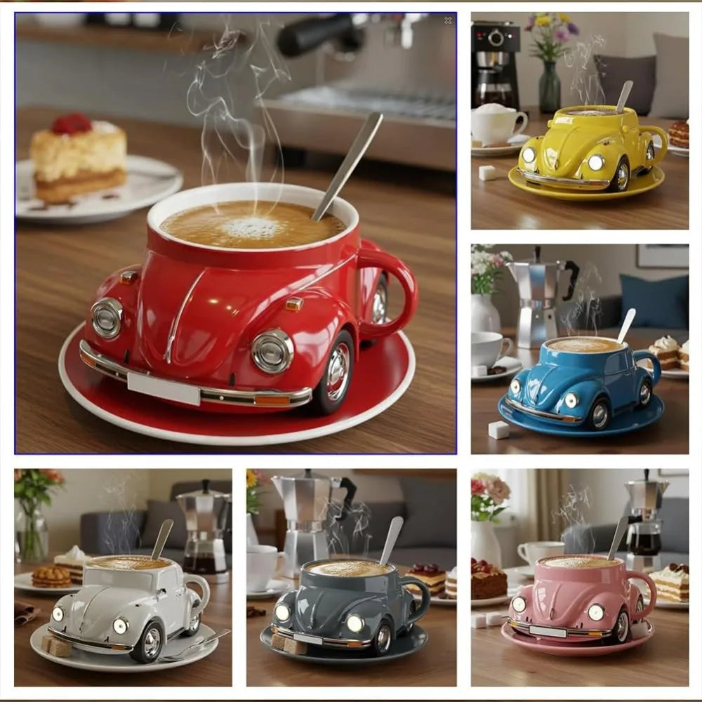 Handmade Beetle Shaped Mug with 321 Ml Capacity for Beetle Lovers Gift
