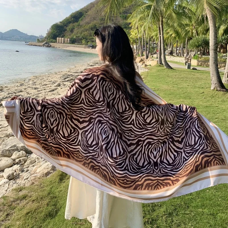 Women's printed beach sarong wrap scarf and sun cover