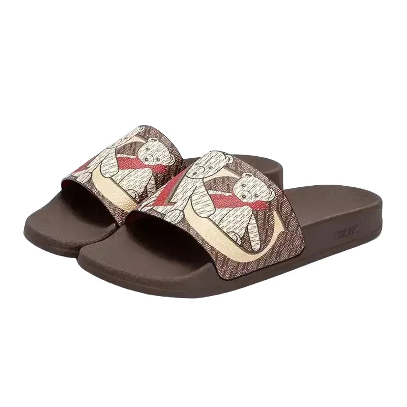 Soft Women Beach Slippers With Letter Print Design For All Day Wear And Resort Style