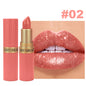 Pearlescent Pink Glitter Velvet Lipstick Metallic Waterproof Long Lasting Matte Shimmer Diamond Lipstick Women Makeup Cosmetic