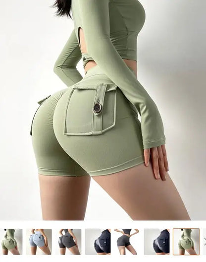 Sexy Yoga Shorts for Women, High Waisted Sports Pants, Fitness Shorts