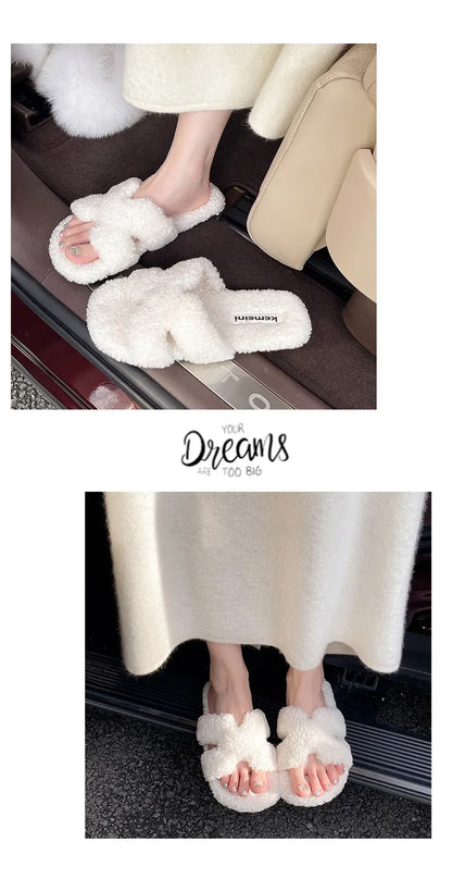 Soft Slippers with Faux Fur Lining for All Day Indoor Outdoor Warmth