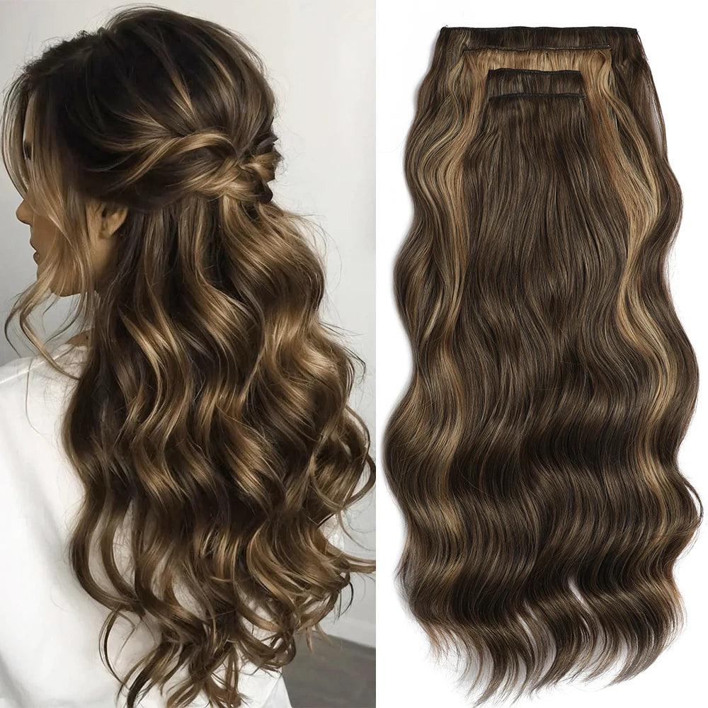 Voluminous Clip-In Hair Extensions 22 Inch Set for Length and Volume