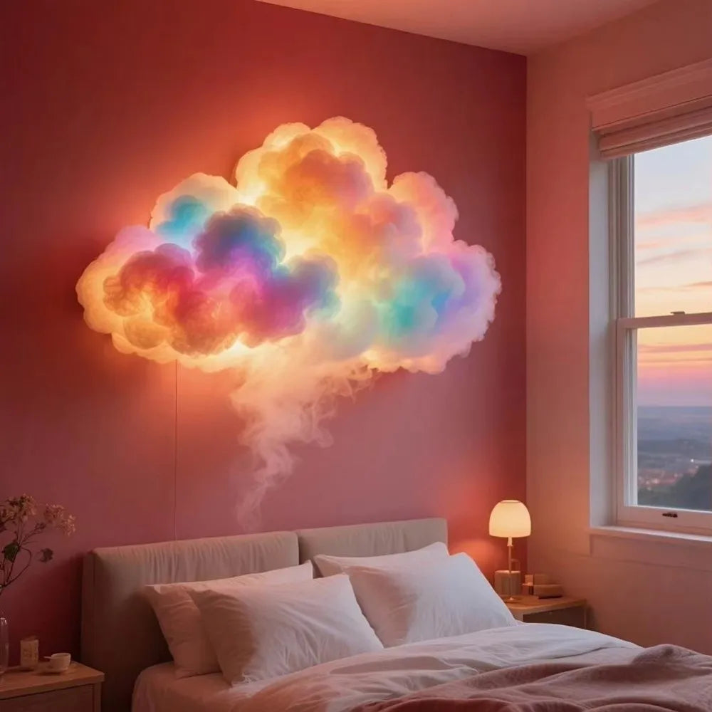 USB LED cloud lamp with music-responsive color-changing glow