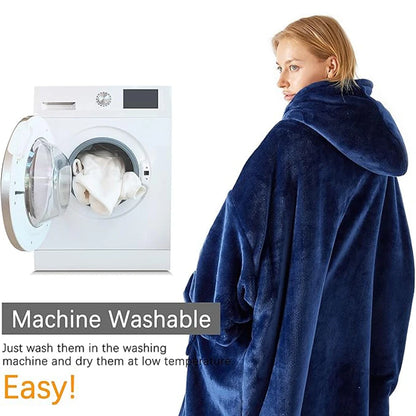 Wearable Blanket With Zipper Featuring Soft Cozy Texture And One Size Fits Most For Home Use