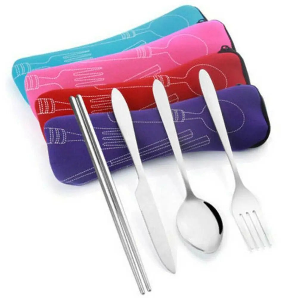 Travel Packaging Tableware Bag Picnic Portable Tableware Case Without Dinnerware Cutlery Bags Picnic Fork Spoon Storage Box
