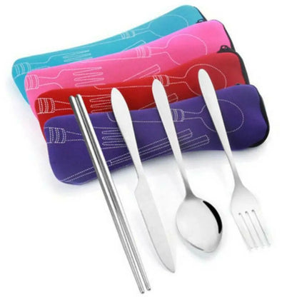 Travel Packaging Tableware Bag Picnic Portable Tableware Case Without Dinnerware Cutlery Bags Picnic Fork Spoon Storage Box