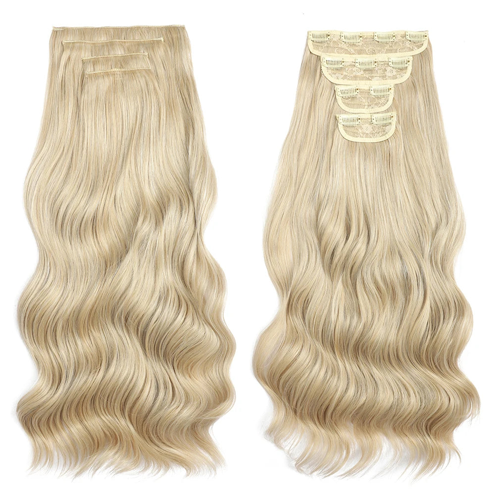 Voluminous Clip-In Hair Extensions 22 Inch Set for Length and Volume